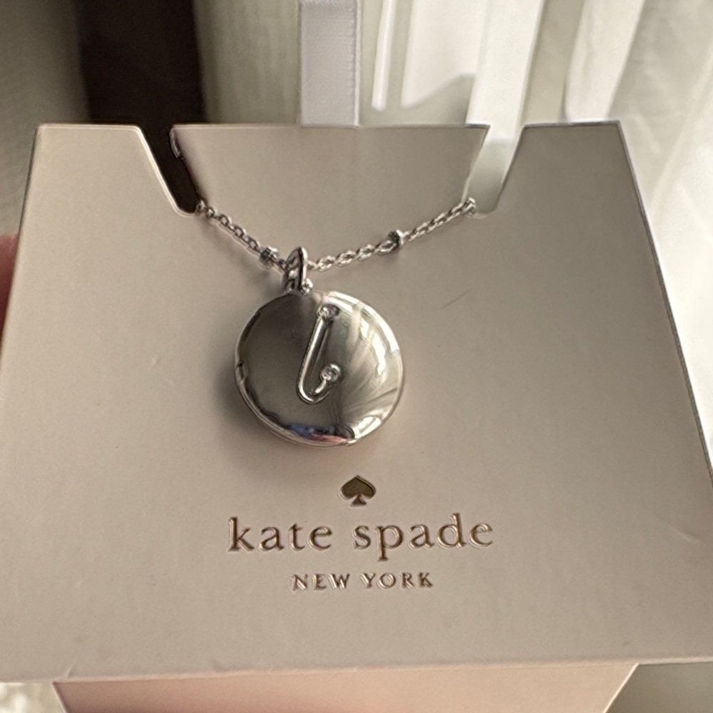 Kate Spade Silver Oval Locket Necklace